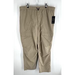 Original Use Nylon Cargo Pants Beige Men’s Recycled New Elastic Pull On Hiking L